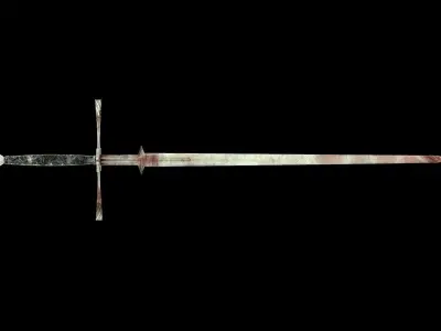 Glacial Sword Low-poly 3D model