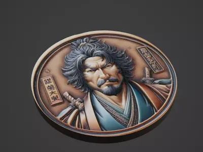 Miyamoto Musashi Medallion 3D print model