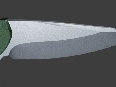 Khaki folding knife 3D model
