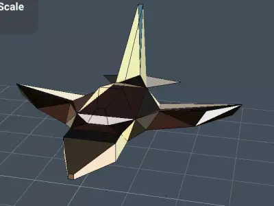 Avion metalizado 3D model