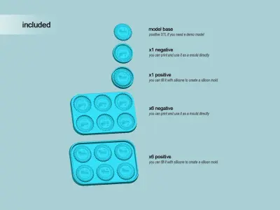 Custom Cookie Mould - Biscuit Silicon Molding - Read Description Free 3D print model