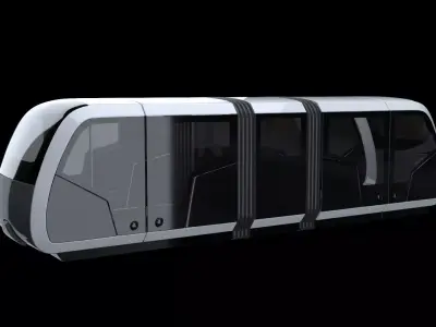 futuristic train vagon Free 3D model