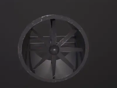 Axial Flow Fan 3D Model Low-poly 3D model