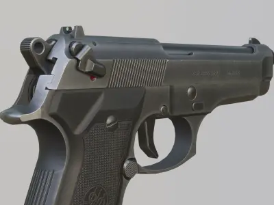 Beretta 92 Weapon Low-poly 3D model