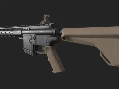 M4A1 LowPoly Game Ready Model ar - rifle Low-poly 3D model