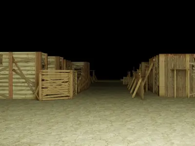 Wooden House Prototypes Free low-poly 3D model