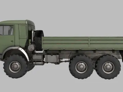  Military Truck Low-poly 3D model