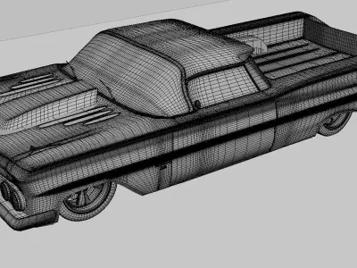 1959 chevy el camino lowrider stl obj fbx 3D print model purchase