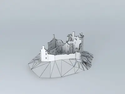 Ruined castle Free 3D model
