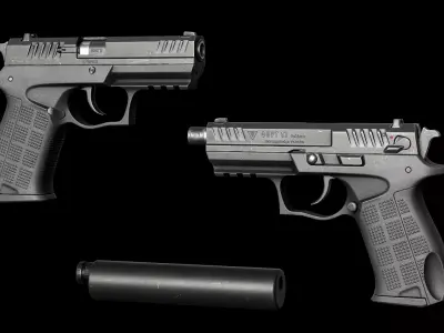 Fort 17 Pistol Low-poly 3D model