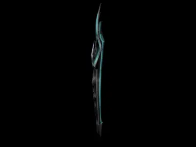 Dark Wings Shield Low-poly 3D model