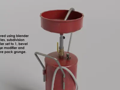 garage - waste oil collector Low-poly 3D model
