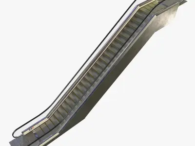 Escalator Low-poly 3D model get