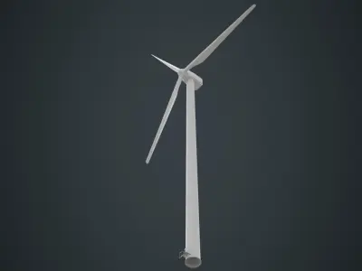 Wind Turbine 1A Low-poly 3D model