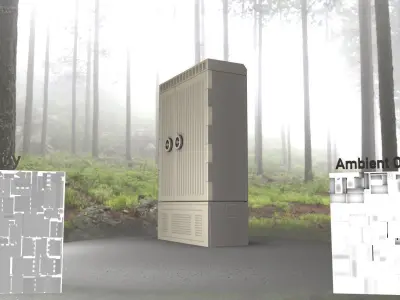 Electrical Distribution Cabinet 166 Low-poly 3D model