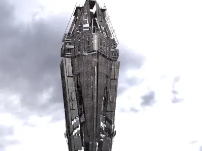 Dreadnaught Ship Wreck 6 3D model