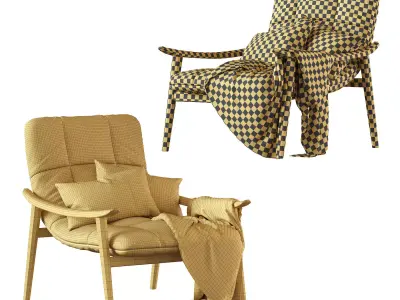 Fynn Saddle Armchair from Minotti 3D model purchase