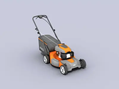Lawn Mower Low-poly 3D model order