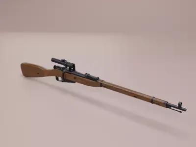 m91 Weapon Low-poly 3D model