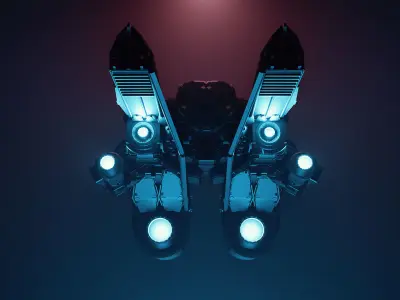 Spaceship Bizon 3D model