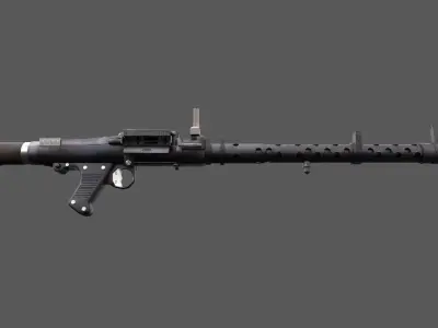 MG34 - German WW2 Weapon Low-poly 3D model