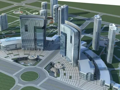 Office Building 3D model 6