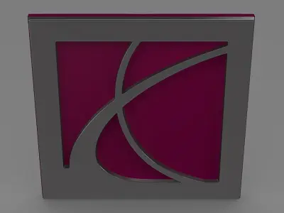 saturn logo 3D model by Sergey