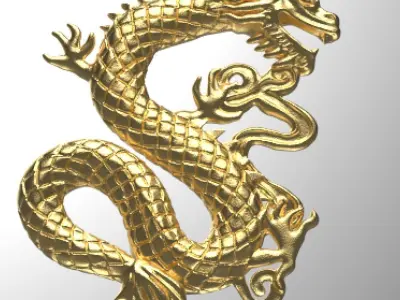 Chinesse Dragon pendant Stl for print 3D print model