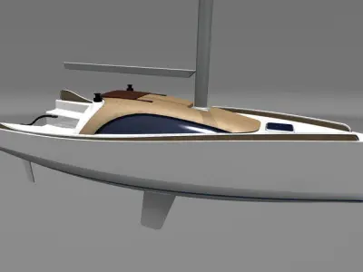 850 sailing yacht Free 3D model
