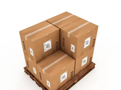 3D Warehouse Box Model Low-poly 3D model