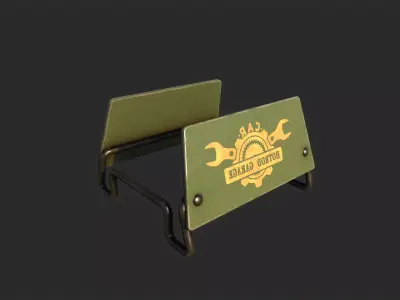 Wheel Stand Low-poly 3D model