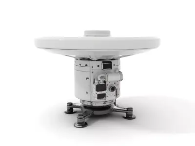 Satellite Antenna White model pack Low-poly 3D model