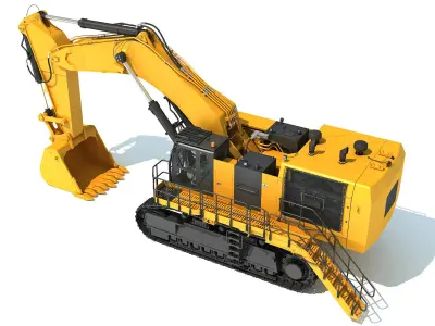 Hydraulic Mining Shovel 3D model