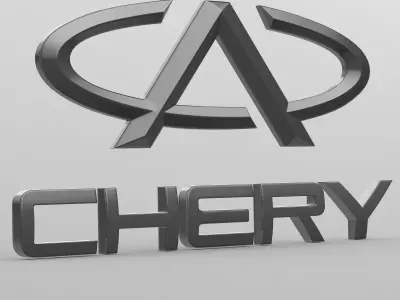 chery logo 3D model by 3dlogoman