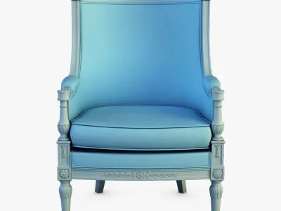 19th Century french bergere armchair 3D model
