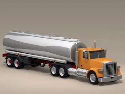 US tanker truck 3D model