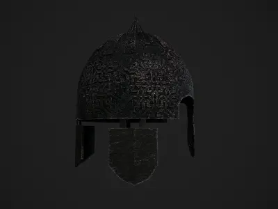 Medieval Knight Helmet Low-poly 3D model purchase