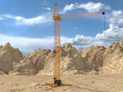 Crane construction 3D model purchase
