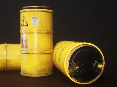 PBR Barrel  - Texture Variation  Low-poly 3D model