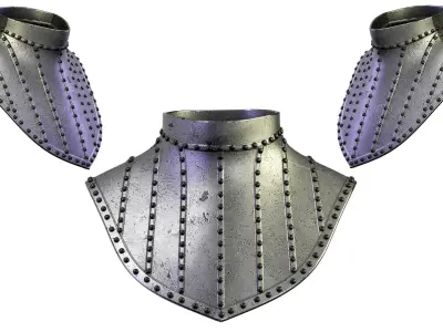 Breast Plate Low-poly 3D model