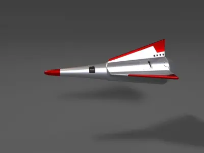 Si Fi Missile Low-poly 3D model