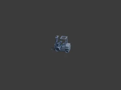 Realistic Forklift 3D Model 3D print model