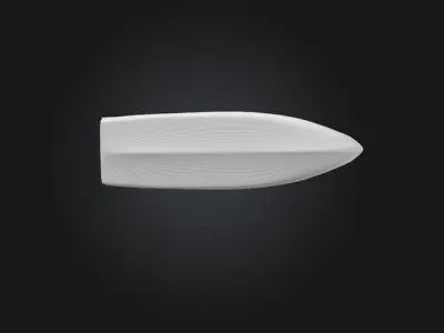 Hull for a high speed RC boat  designed for 3D printing 3D print model