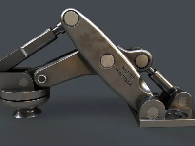 Mechanism metal clamp Free low-poly 3D model