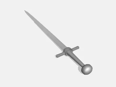 sword Low-poly 3D model 12