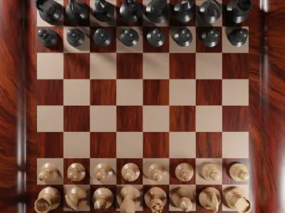 chess set 3D model purchase