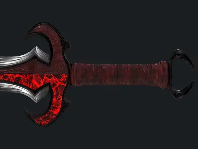 Vampire Sword Low-poly 3D model