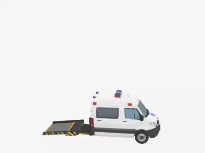 3D Model of Wheelchair Accessible Medical Van Lift Platform 3D model