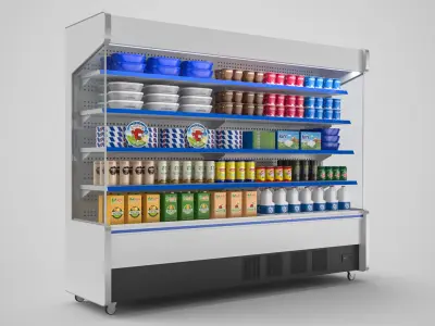 Supermarket Refrigerator Collection 3D model