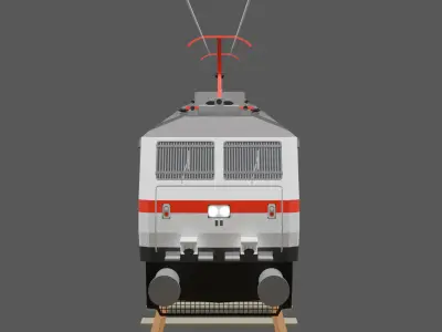 Indian WAP-7 Electric Locomotive - High Poly 3D Model - Blender 3D model